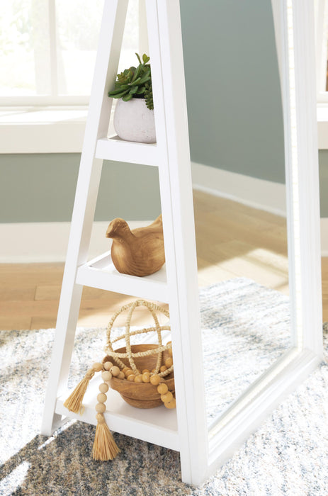 Evesen Floor Standing Mirror/Storage - Pierce Furniture Gallery