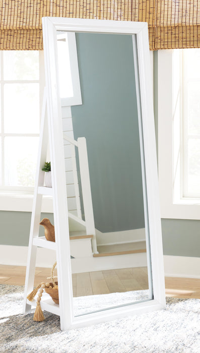 Evesen Floor Standing Mirror/Storage - Pierce Furniture Gallery