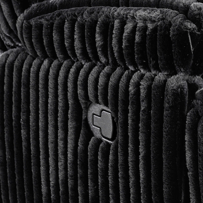 Admiral Motion Loveseat with Console in Masis Black