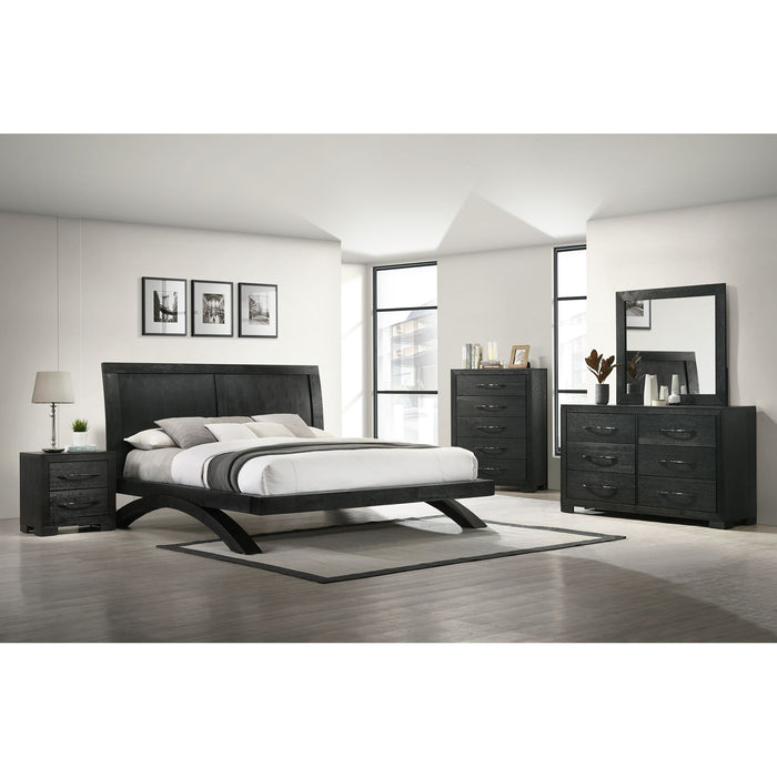 Allan 5-Drawer Chest in Black - Pierce Furniture Gallery