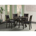 Amherst Dining Table w/Wood Leg Dark Finish - Pierce Furniture Gallery