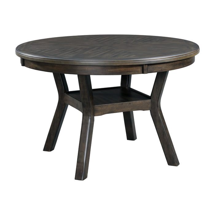 Amherst Dining Table w/Wood Leg Dark Finish - Pierce Furniture Gallery