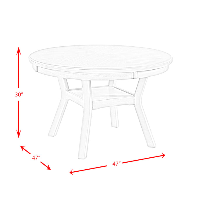 Amherst Dining Table w/Wood Leg Grey Finish