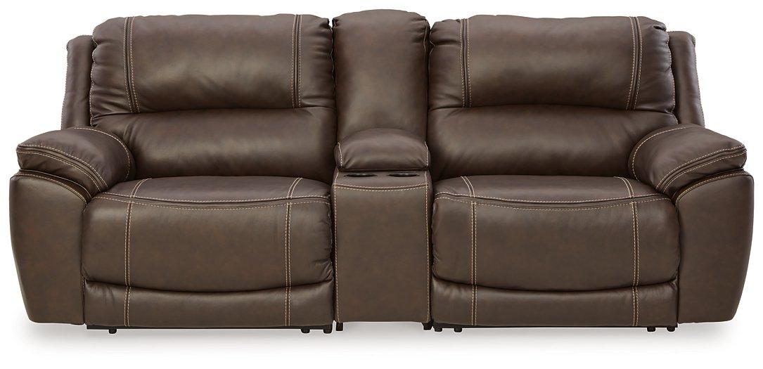 Dunleith Power Reclining Loveseat with Console - Pierce Furniture Gallery