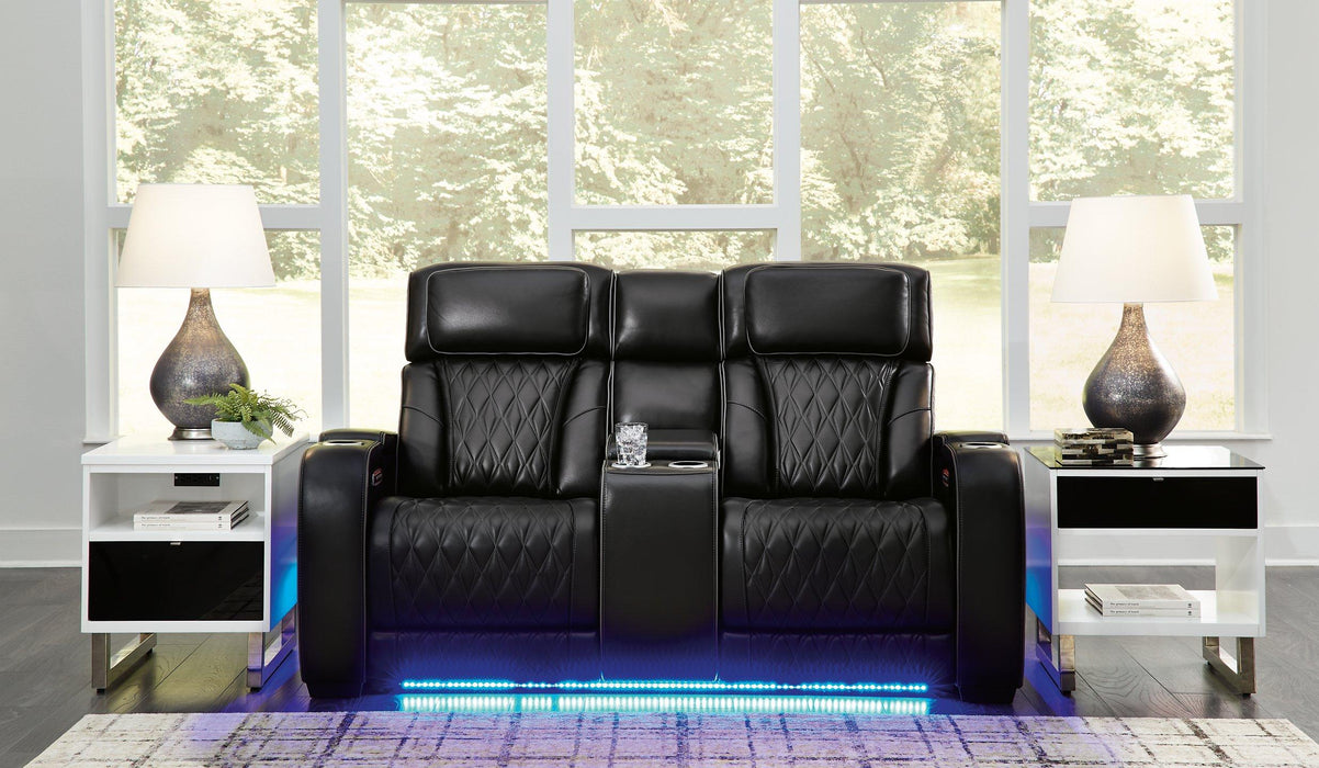 Boyington Power Reclining Loveseat with Console - Pierce Furniture Gallery