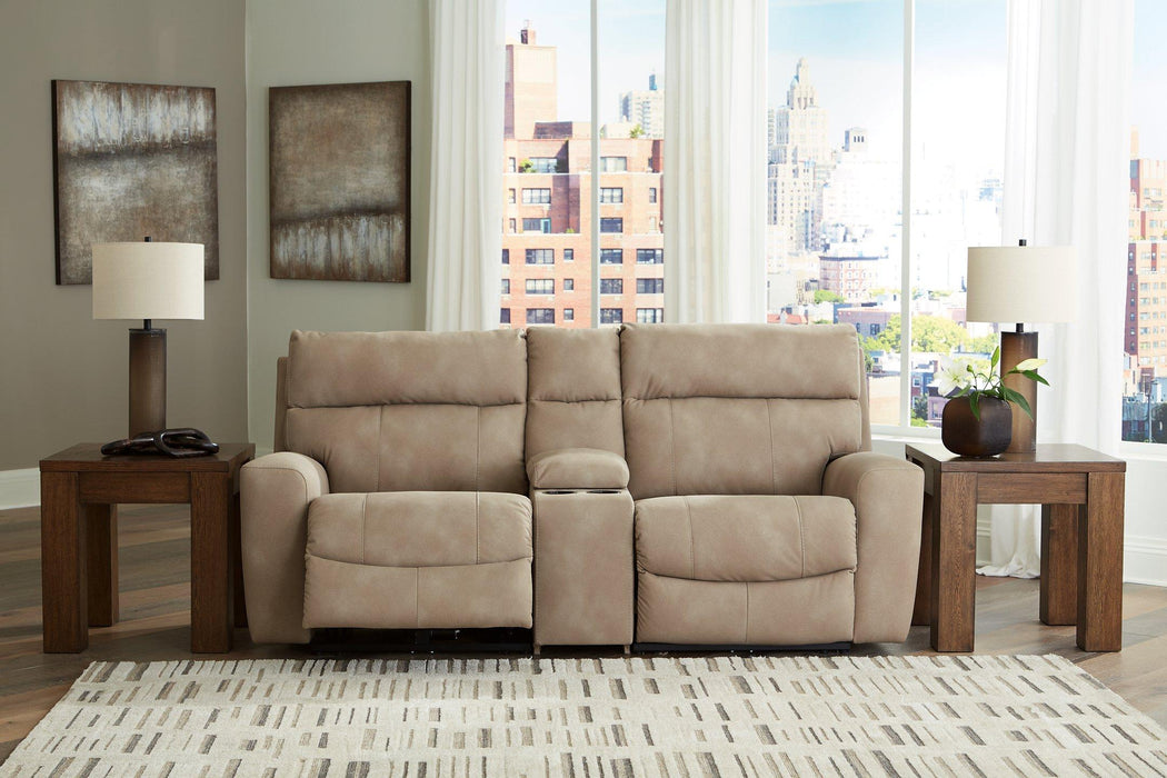 Next-Gen DuraPella Power Reclining Sectional Loveseat with Console - Pierce Furniture Gallery