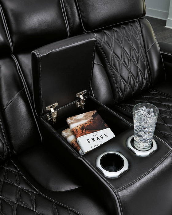 Boyington Power Reclining Loveseat with Console - Pierce Furniture Gallery