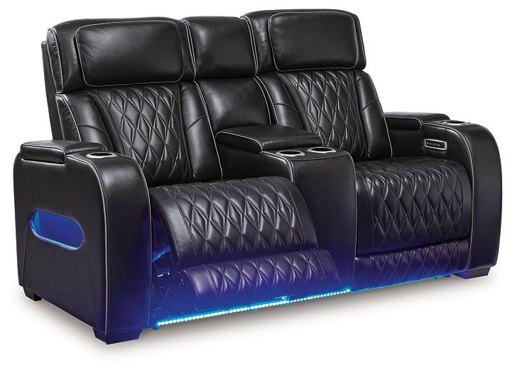 Boyington Power Reclining Loveseat with Console - Pierce Furniture Gallery