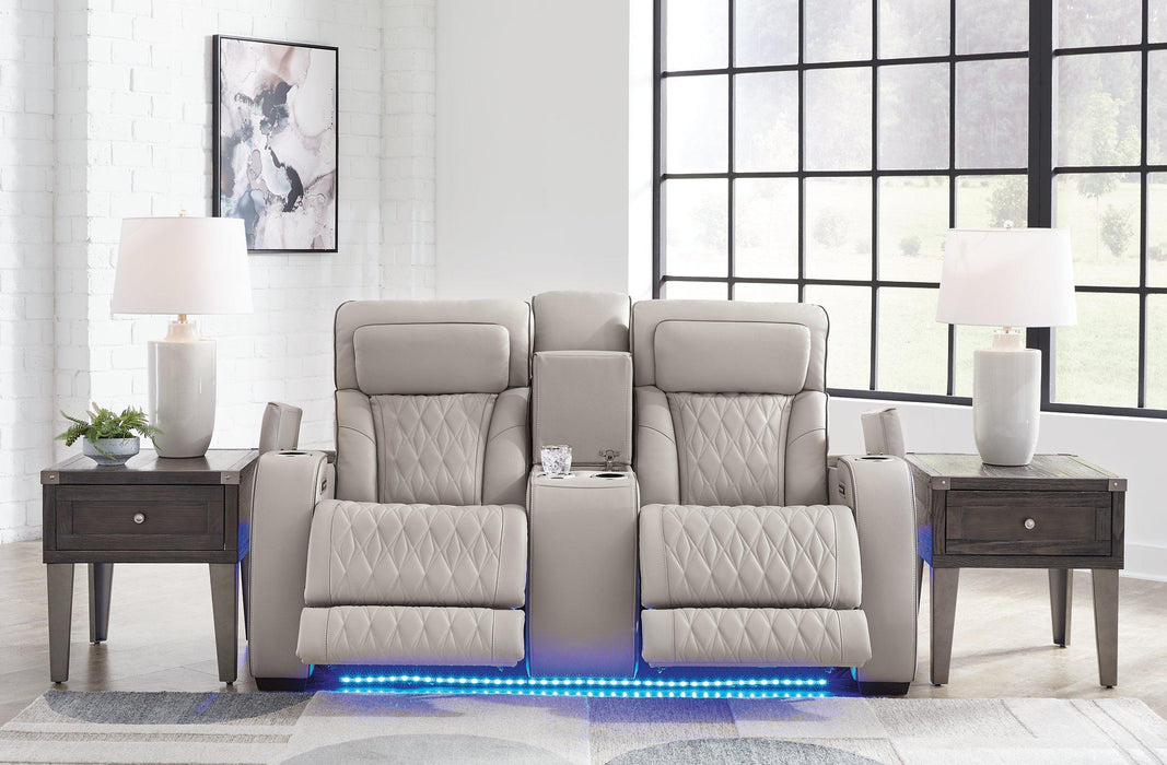 Boyington Power Reclining Loveseat with Console - Pierce Furniture Gallery