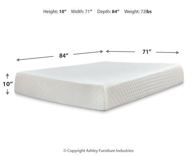 10 Inch Chime Memory Foam Mattress Set - Pierce Furniture Gallery