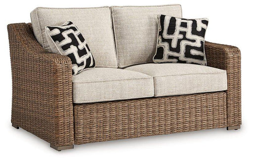 Beachcroft Outdoor Loveseat with Cushion - Pierce Furniture Gallery
