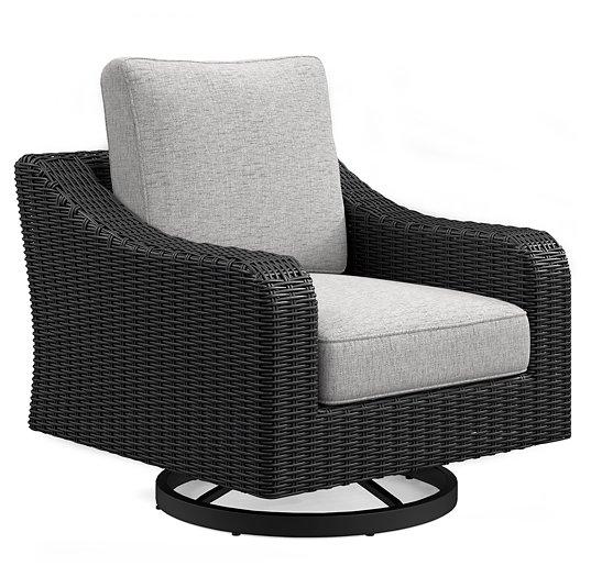 Beachcroft Outdoor Swivel Lounge with Cushion - Pierce Furniture Gallery