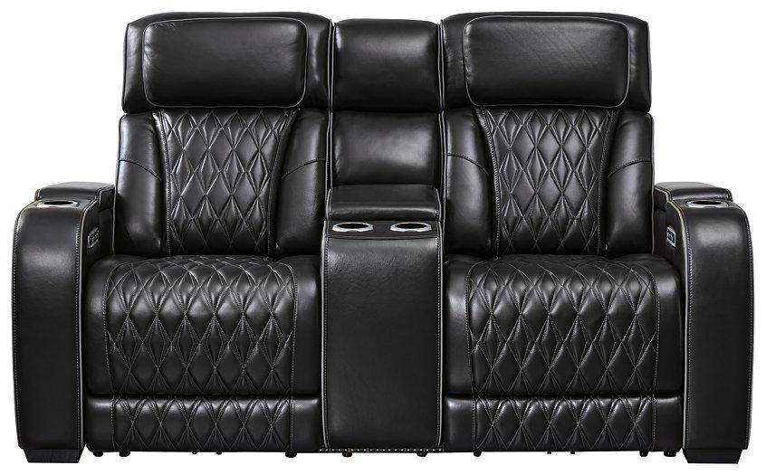 Boyington Power Reclining Loveseat with Console - Pierce Furniture Gallery