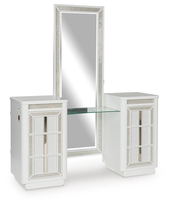 Chalanna Vanity with Mirror - Pierce Furniture Gallery