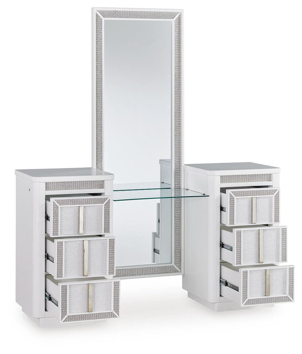 Chalanna Vanity with Mirror - Pierce Furniture Gallery