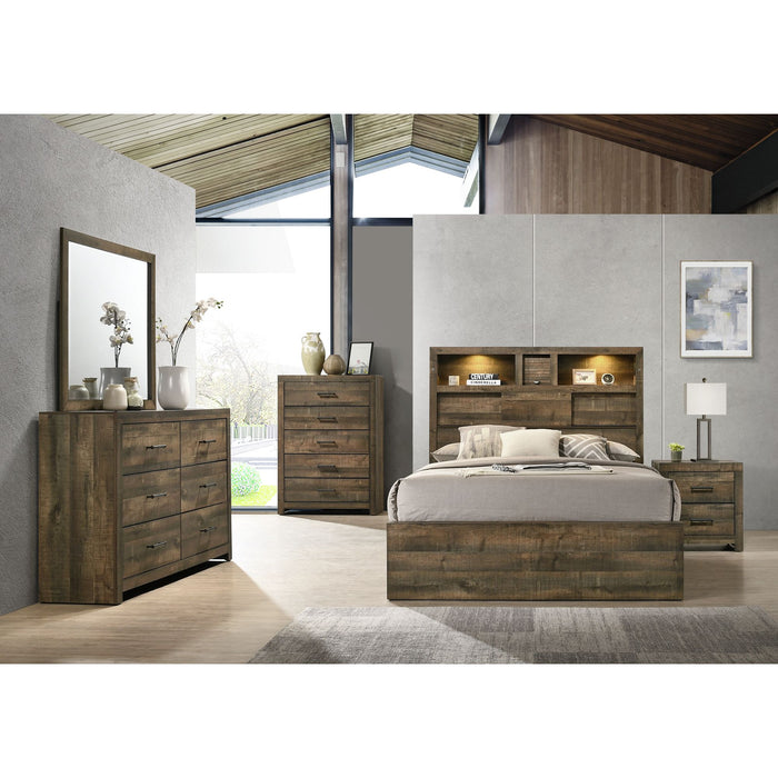 Bailey Bookcase Panel Bedroom Set with Bluetooth