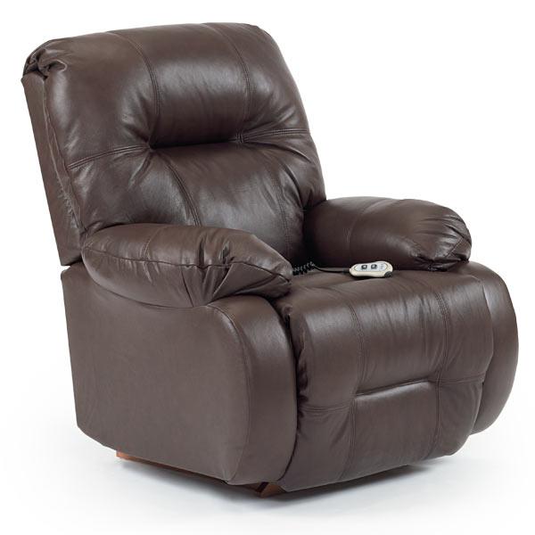 BRINLEY LEATHER SPACE SAVER RECLINER- 8MW84LV