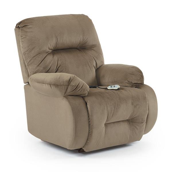 BRINLEY LEATHER POWER HEAD TILT SWIVEL GLIDER RECLINER- 8MZ85LU