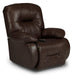BRINLEY LEATHER SPACE SAVER RECLINER- 8MW84LV - Pierce Furniture Gallery