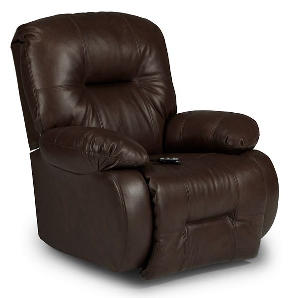 BRINLEY LEATHER POWER SWIVEL GLIDER RECLINER- 8MP85LU