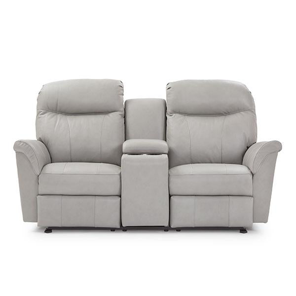 CAITLIN LOVESEAT LEATHER ROCKING CONSOLE LOVESEAT- L420CC7