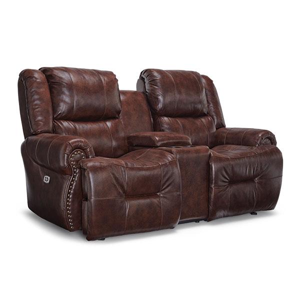 GENET LOVESEAT LEATHER POWER ROCKING CONSOLE LOVESEAT- L960CQ7