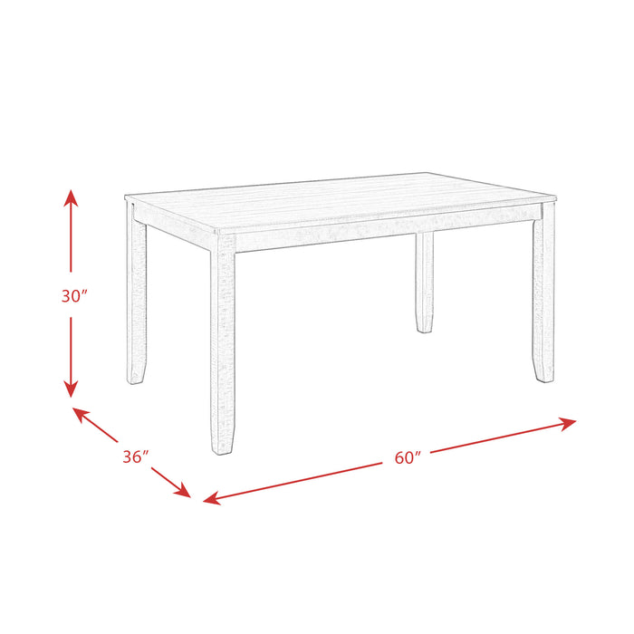 Brock 60" 7 Pc Dining Set