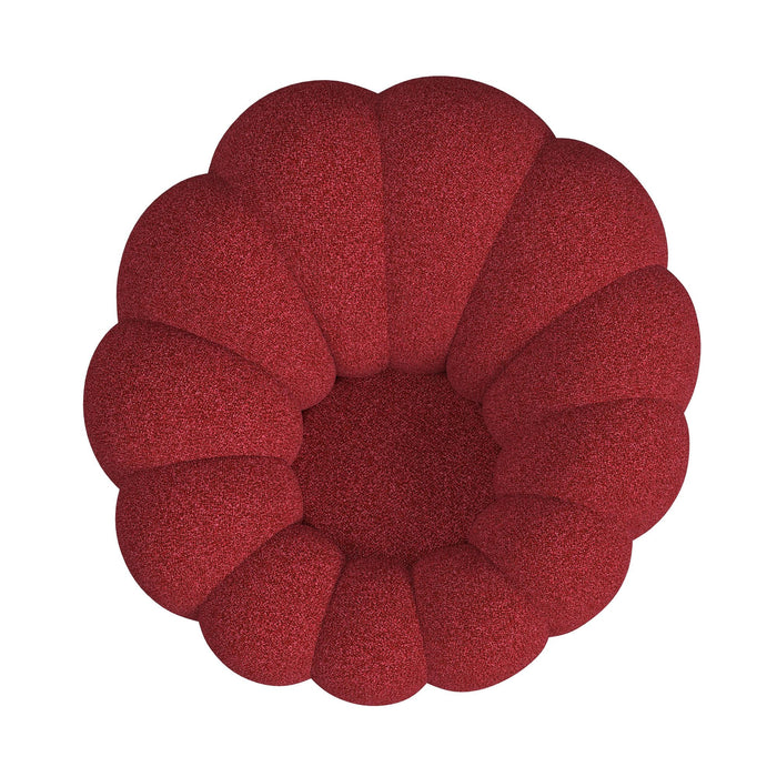 Bubble Swivel Chair and Ottoman in Red