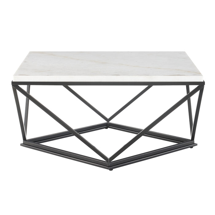 Riko Coffee Table W/ Metal Leg - Pierce Furniture Gallery