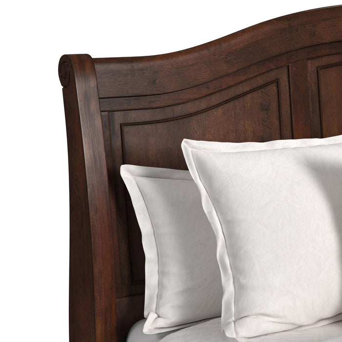 Cameron Cherry Sleigh Bed - Pierce Furniture Gallery
