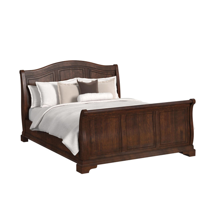 Cameron Cherry Sleigh Bed - Pierce Furniture Gallery