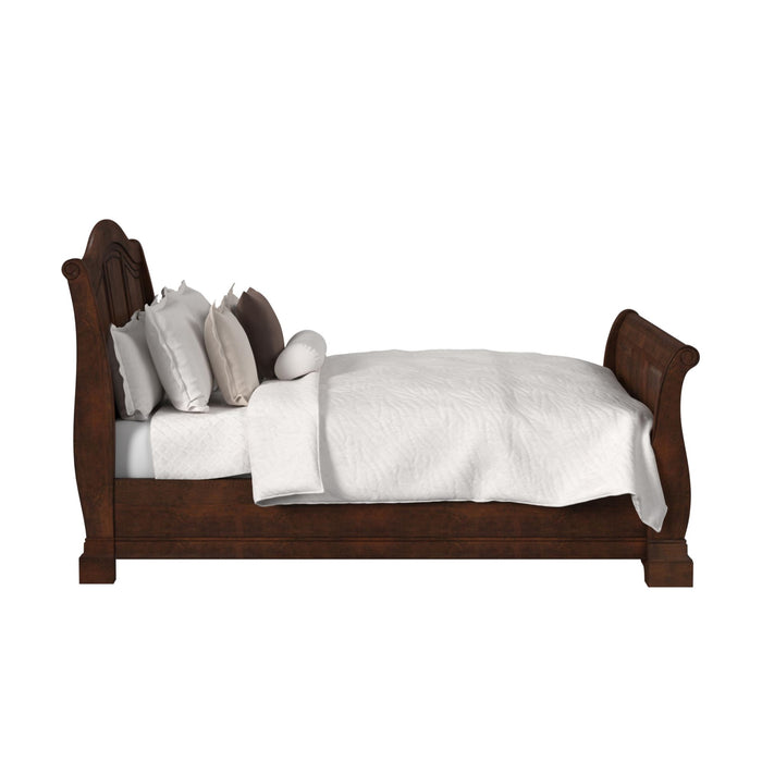 Cameron Cherry Sleigh Bed - Pierce Furniture Gallery