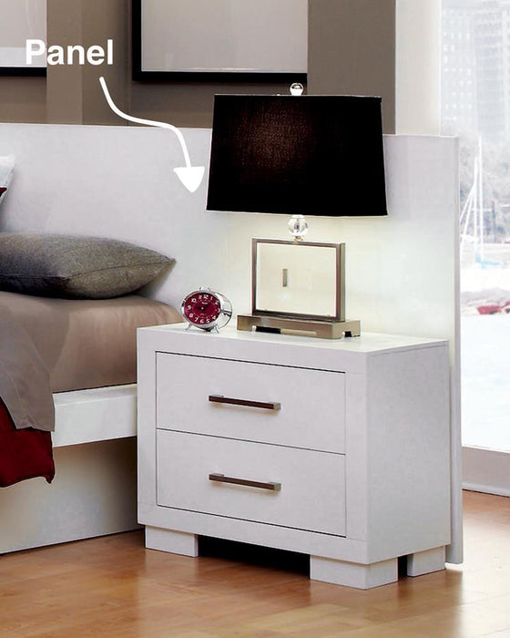 Jessica Nightstand Panels White (Set of 2) - Pierce Furniture Gallery