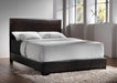 Conner Queen Upholstered Panel Bed Black and Dark Brown - Pierce Furniture Gallery