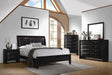 Briana Queen Upholstered Panel Bed Black - Pierce Furniture Gallery