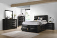 Briana Queen Platform Storage Bed Black - Pierce Furniture Gallery