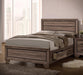 Kauffman California King, E.king, & Queen Panel Bed Washed Taupe - Pierce Furniture Gallery
