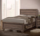 Kauffman California King, E.king, & Queen Panel Bed Washed Taupe - Pierce Furniture Gallery