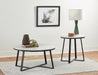 Hugo Round Coffee Table White and Matte Black - Pierce Furniture Gallery
