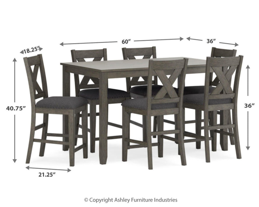 Caitbrook Counter Height Dining Table and Bar Stools (Set of 7) - Pierce Furniture Gallery