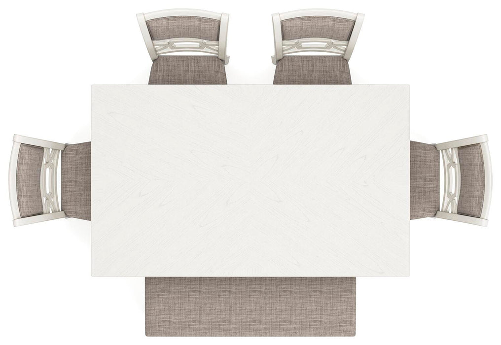 Erinberg Dining Table and 4 Chairs and Bench (Set of 6) - Pierce Furniture Gallery