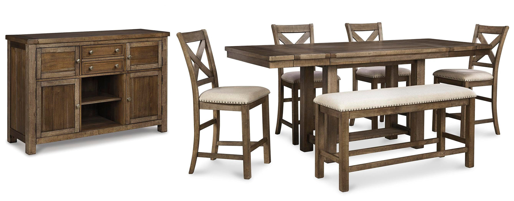 Moriville Counter Height Dining Set - Pierce Furniture Gallery