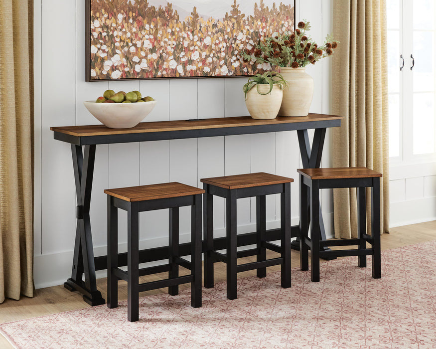 Wildenauer Counter Height Dining Table and 3 Barstools Set - Pierce Furniture Gallery