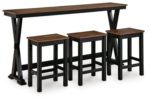 Wildenauer Counter Height Dining Table and 3 Barstools Set - Pierce Furniture Gallery
