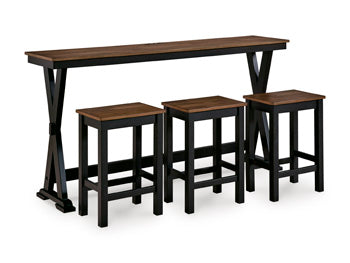 Wildenauer Counter Height Dining Table and 3 Barstools Set - Pierce Furniture Gallery
