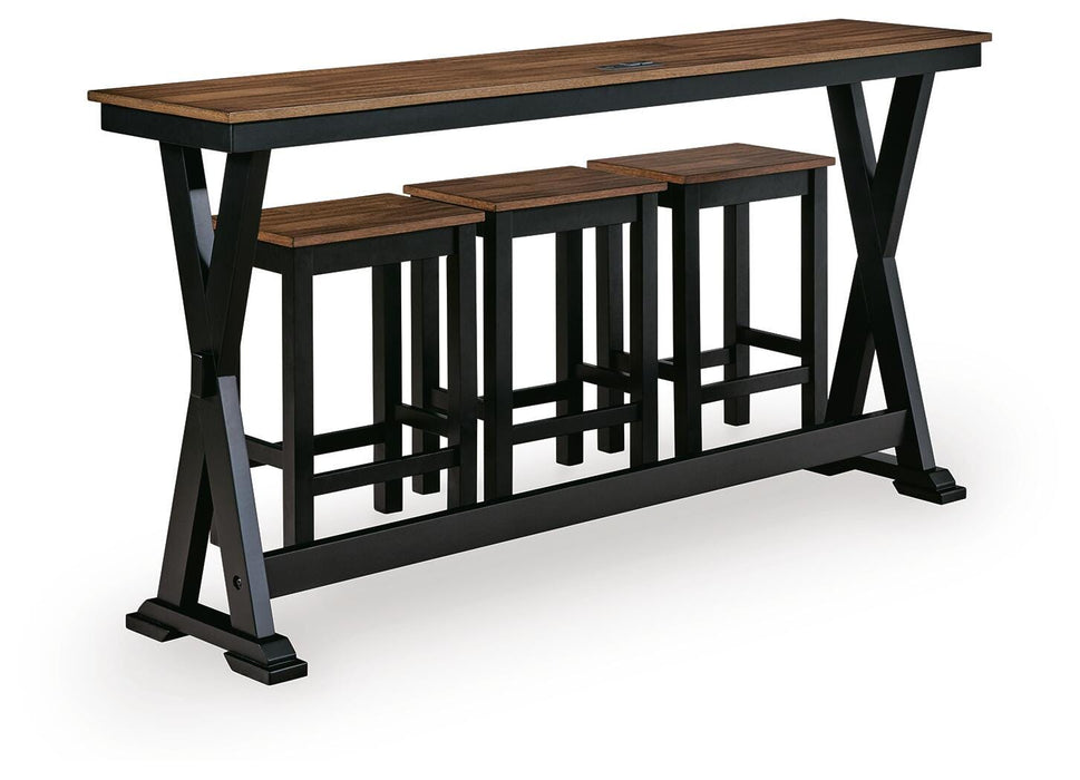 Wildenauer Counter Height Dining Table and 3 Barstools Set - Pierce Furniture Gallery