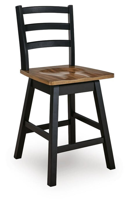 Wildenauer Counter Height Swivel Barstool - Pierce Furniture Gallery