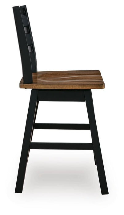 Wildenauer Counter Height Swivel Barstool - Pierce Furniture Gallery