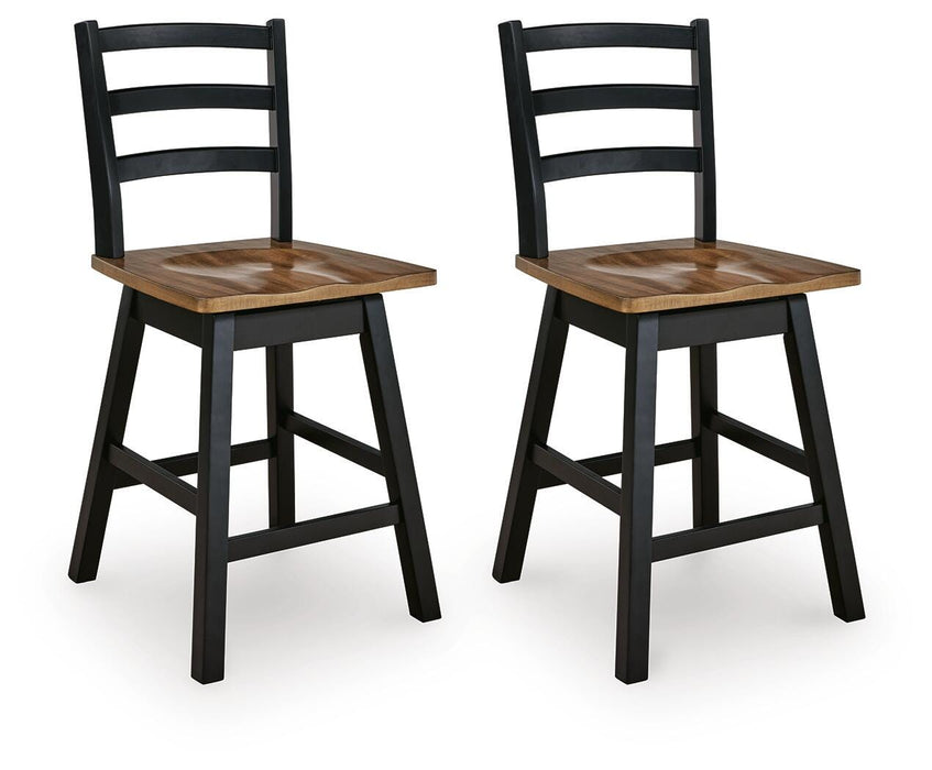 Wildenauer Counter Height Swivel Barstool - Pierce Furniture Gallery