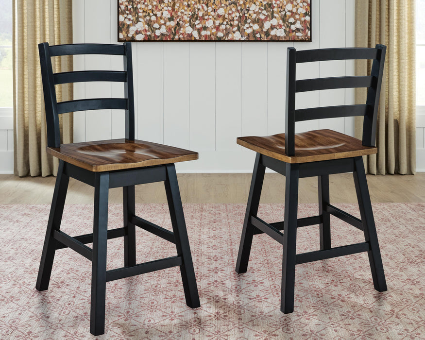 Wildenauer Counter Height Swivel Barstool - Pierce Furniture Gallery